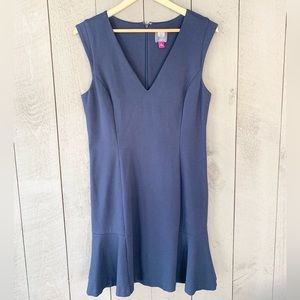 Vince Camuto Navy Blue Midi Dress